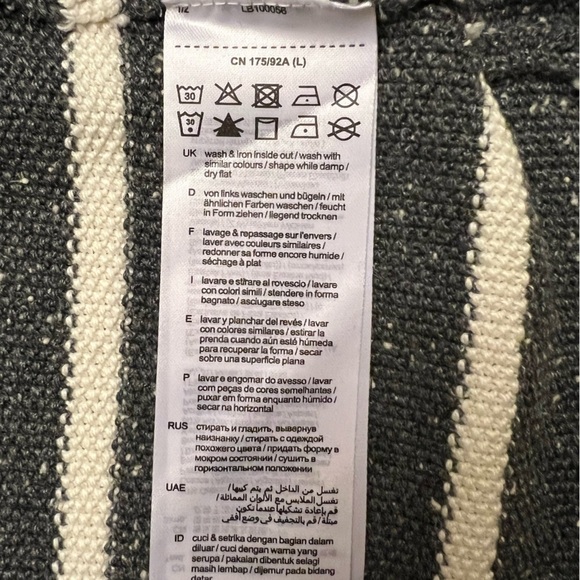 Esprit men’s striped gray pullover sweater L - Picture 3 of 6